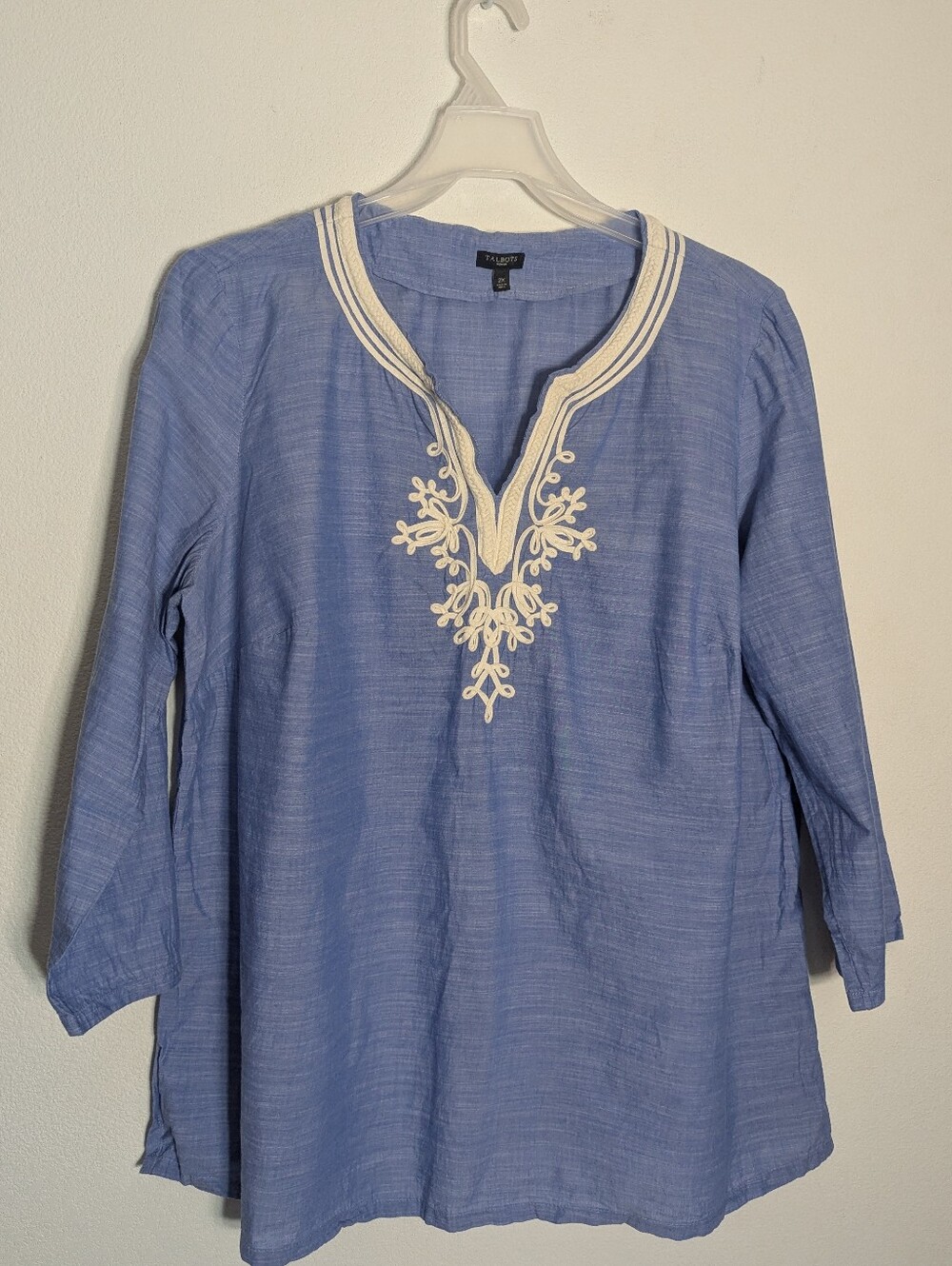 Talbots Womens Top Shirt Blouse Coastal Beachy Breezy Quiet Luxury Plus Size 2X